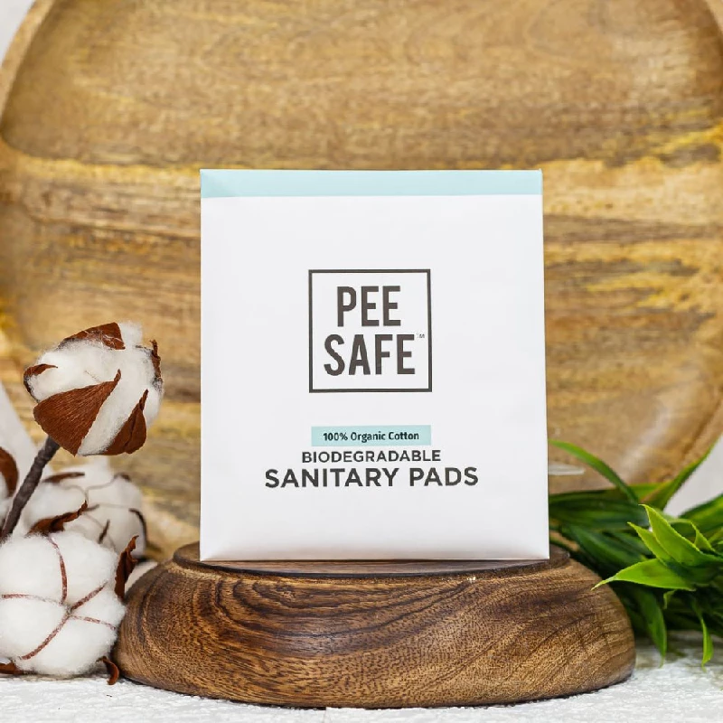 Pee Safe Biodegradable Sanitary Pads-Leak-Proof, Soft, And Rash-Free Period Protection, 10 Pads-4.webp